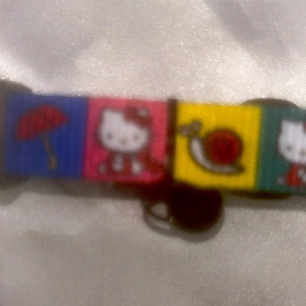 Sassy Meow Hello Kitty Colorful Squares Cat Collar (M)